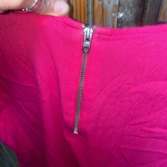 MNG Collection Mango Barbiecore Pink Ruffle Cap Sleeve Blouse Top Size Small - Picture 4 of 8